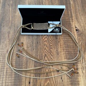 Swarovski Tan & Copper Crystal Mesh Belt